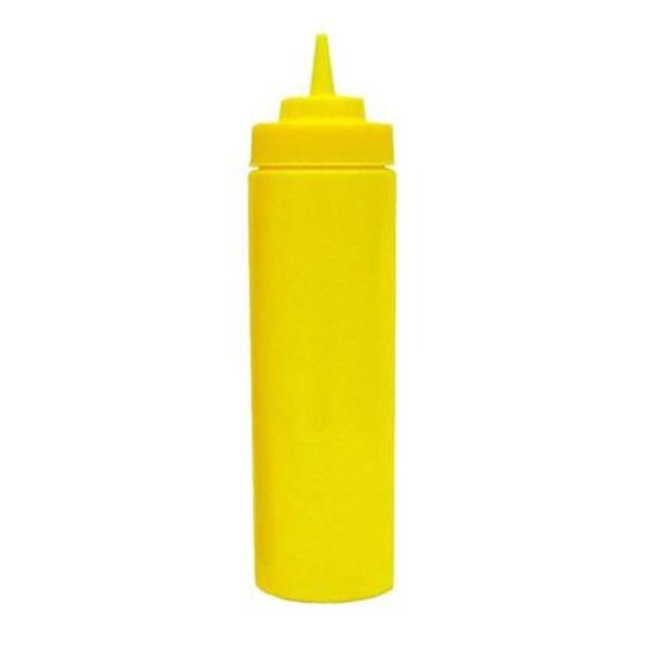 Winco 24 oz Yellow Wide-Mouth Squeeze Bottle, PK6 PSW-24Y